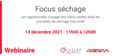 14 décembre 2021 - Webinaire "Focus séchage"