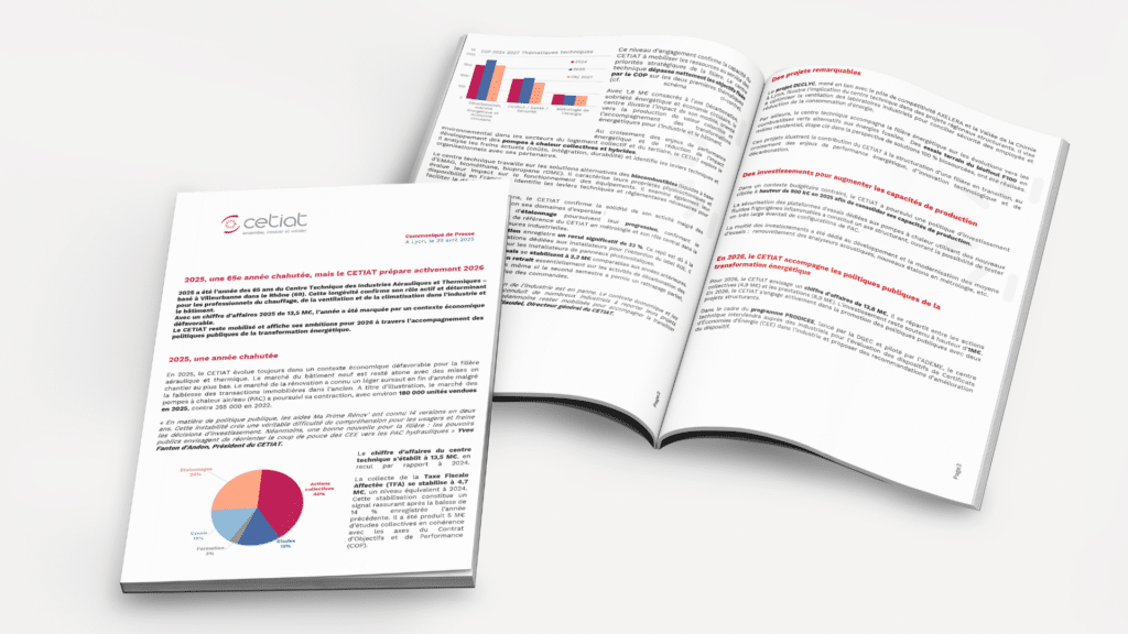 Communiqué de presse : bilan CETIAT 2025